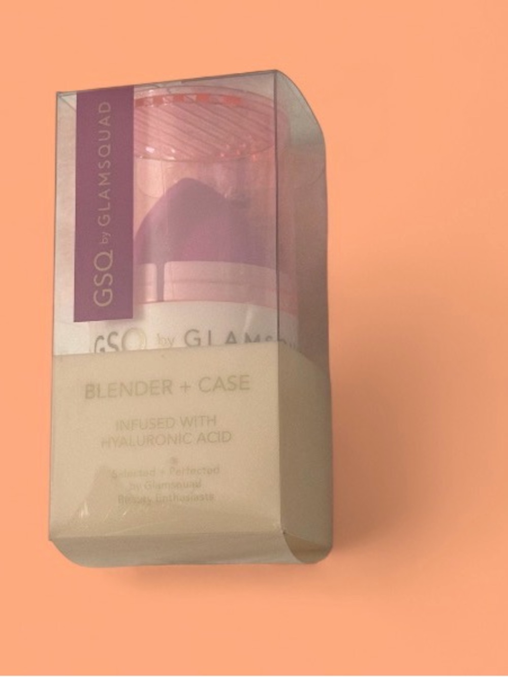 Pink Makeup Blender + Case | Infused with hyaluronic acid